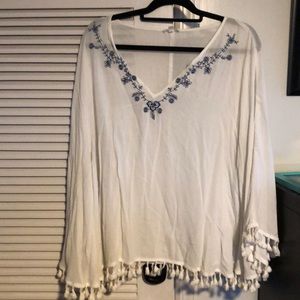 White flowy blouse